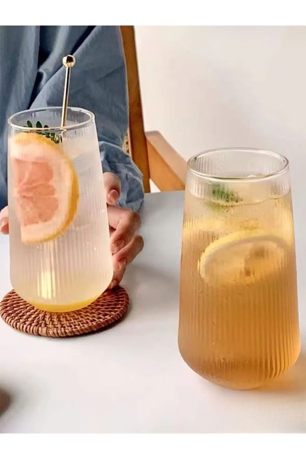 Modern Tasarımlı Isıya Dayanıklı Borosilikat 500ML Cam Sunum Bardağı Origamicup